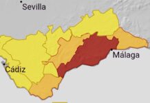 Activado el aviso amarillo por fuertes lluvias en la comarca de Antequera desde esta medianoche