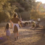 woman-with-her-daughter-herding-sheep-in-the-field