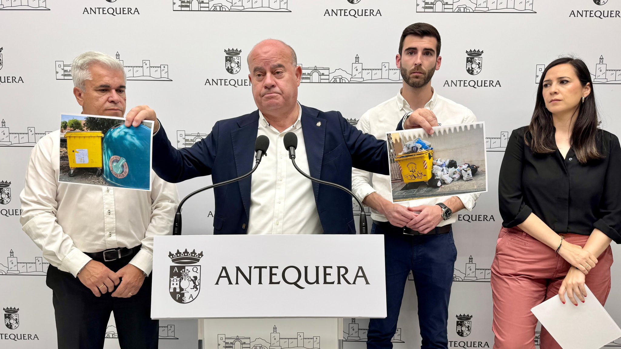 Barón denuncia la "discriminación" de Antequera en la recogida de envases: "Apoyamos la huelga, pero exigimos igualdad de trato" 3 GsB Y W8AAKt8