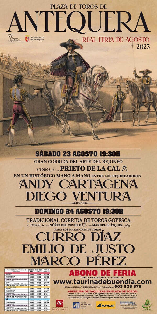 Cartel taurino Real Feria Agosto