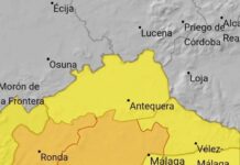 Activado el aviso amarillo por lluvias en la comarca de Antequera