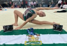 La joven antequerana Laura Barquero brilla a nivel nacional con un podio en la Copa Base de gimnasia rítmica