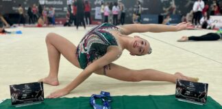 La joven antequerana Laura Barquero brilla a nivel nacional con un podio en la Copa Base de gimnasia rítmica
