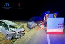 Seis heridos tras una colisión frontal en la A-384 en Antequera