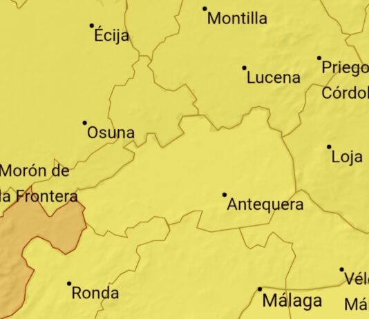Activado el aviso amarillo por rachas de viento de 70 kilómetros por hora en la comarca de Antequera