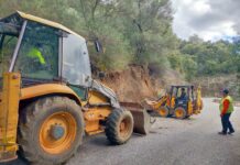 La Diputación acomete la reparación urgente de un tramo de la carretera que une Ardales con El Chorro afectado por el temporal