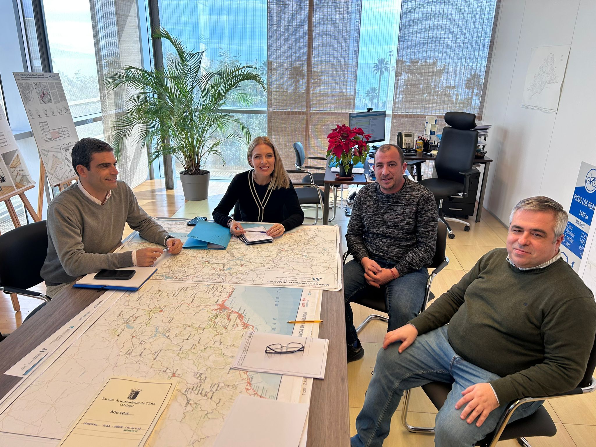 COMARCA Teba pide a la Diputacion de Malaga agilizar el proyecto para arreglar la carretera de Canete la Real tras las lluvias