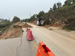 Las fuertes precipitaciones provocan desprendimientos, socavones y pérdidas de firme en gran parte de los caminos de Cañete la Real