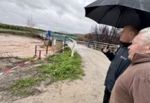 Antequera despliega un operativo de emergencia en Bobadilla ante el inminente desbordamiento del Guadalhorce
