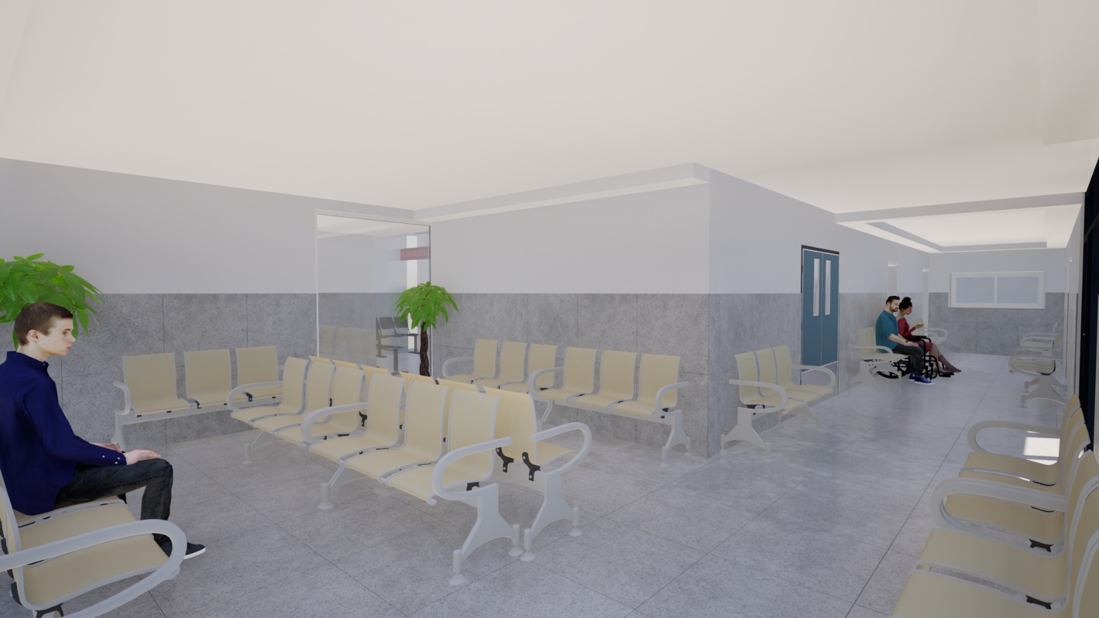 Recreacion del centro de salud de Cuevas de San Marcos tras la ampliacion 3