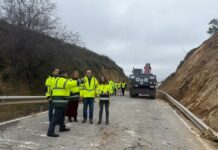 La Junta ejecuta el arreglo de la carretera de Los Molinillos en Archidona tras los daños ocasionados por el temporal
