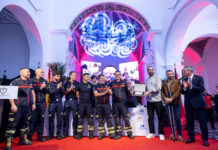 La Diputación premia la «valentía y eficacia» de los bomberos de Antequera en los rescates del Guadalhorce