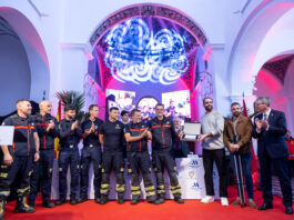 La Diputación premia la «valentía y eficacia» de los bomberos de Antequera en los rescates del Guadalhorce