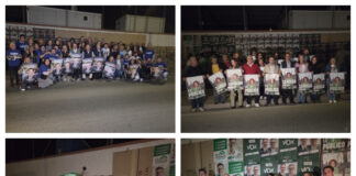 Antequera da el pistoletazo de salida a la campaña electoral con la tradicional pega de carteles