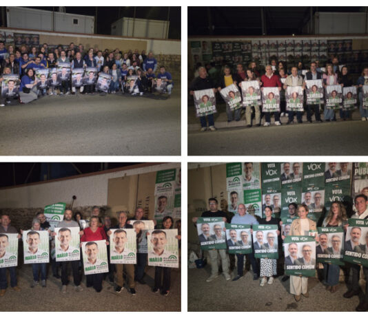 Antequera da el pistoletazo de salida a la campaña electoral con la tradicional pega de carteles