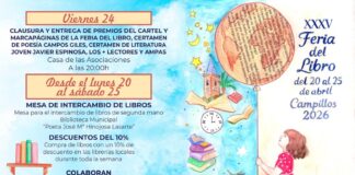 Campillos celebra su XXXV Feria del Libro del 20 al 25 de abril