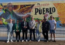 Fuente de Piedra inaugura un mural artístico en homenaje a Ángel Páez