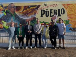 Fuente de Piedra inaugura un mural artístico en homenaje a Ángel Páez