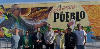 Fuente de Piedra inaugura un mural artístico en homenaje a Ángel Páez