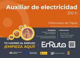 La Diputación de Málaga forma a desempleados en electricidad en Villanueva de Tapia: inscripciones en mayo