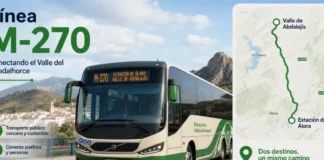 Valle de Abdalajís estrena autobús a la Estación de Álora el 18 de mayo: estos son los horarios de la línea M-270