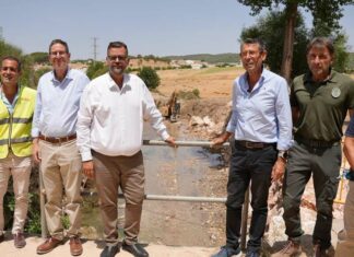 Arranca la ejecución de una escollera de piedra para encauzar el río Guadalhorce a su paso por Villanueva del Trabuco
