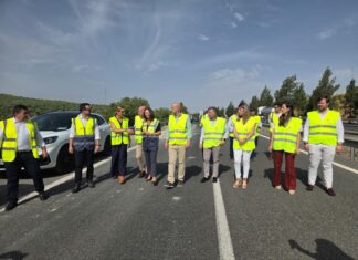 Recta final de las obras de emergencia de la A-92 a su paso por Antequera