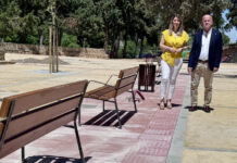 Recta final de las obras de remodelación de los Jardines del Corazón de María de Antequera