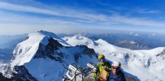 Dos alpinistas de Campillos coronan la Dufourspitze, la segunda cima más alta de los Alpes: «Un error se paga caro»
