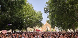 Miles de personas se unen en el Paseo Real de Antequera contra la violencia machista