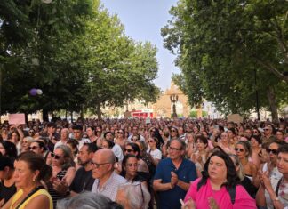 Miles de personas se unen en el Paseo Real de Antequera contra la violencia machista