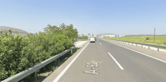 Corte de carril en la A-92 en sentido Humilladero