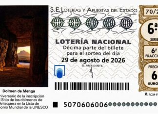 La Lotería Nacional del 29 de agosto homenajea a los Dólmenes de Antequera