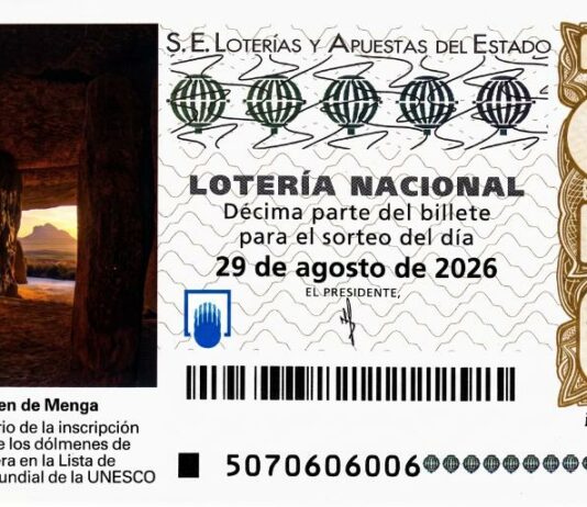 La Lotería Nacional del 29 de agosto homenajea a los Dólmenes de Antequera