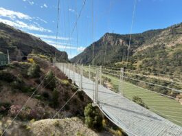 El nuevo puente colgante permite recorrer el último tramo del Caminito del Rey con hasta 11,4 grados menos de calor