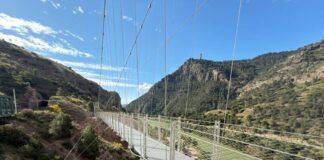El nuevo puente colgante permite recorrer el último tramo del Caminito del Rey con hasta 11,4 grados menos de calor