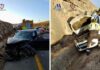 Aparatosa colisión de tres vehículos en Teba