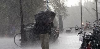 Aviso amarillo por lluvias y tormentas con posible granizo este martes en Antequera y su comarca